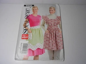 B4838 See & Sew Sewing Pattern Apron 2  Views UNCUT - Picture 1 of 2