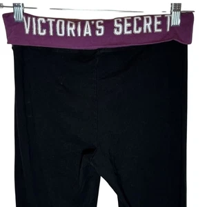 Victoria's Secret Yoga Pants Women's Medium Fold Over Angel Wings Logo - Picture 1 of 6
