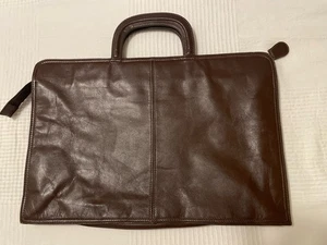 Vintage Rich’s Herren Braun Echtleder Hand Dokument Aktentasche mit Taschen - Bild 1 von 10