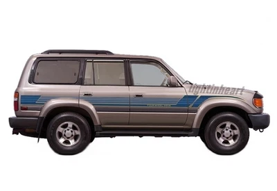 Calcomanías adhesivas de coche retro a rayas de carreras para Toyota Land Cruiser 80 1994-1997 LC80 Foto 1 de 2