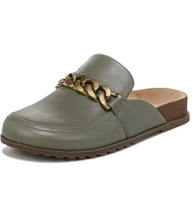 Mules Vionic Joyful Georgie para mujer de cuero y gamuza verde militar 8,5 M - Imagen 1 de 4