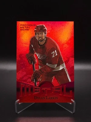 COLOR MATCH! Dylan Larkin 2022-23 Metal Universe Retro #RT-19 PMG Red #060/100 - Image 1 of 4