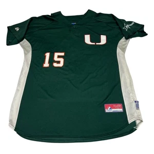 Miami Hurricanes Team-Issued #15 grün Baseball Trikot Größe XL - Bild 1 von 7