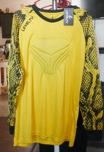 Levelty Multi Padded Torwart/Goalie Trikot/Shirt ~ gelb/schwarz - Jugend XL - Bild 1 von 3