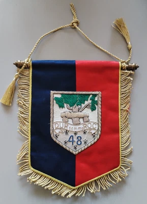 GRAND FANION BRODE MILITAIRE  - 48 RI REGIMENT INFANTERIE - 21*20CM - Photo 1/2