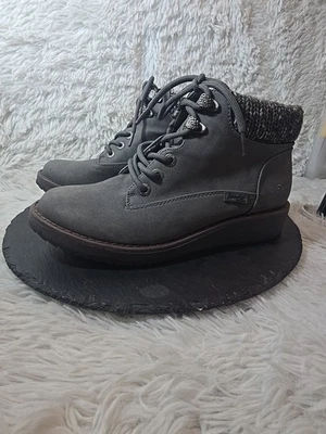 Blowfish Malibu Boots Womens 8.5 Comet Ankle Booties Wedge Casual Gray Lace Up - Image 1 of 4