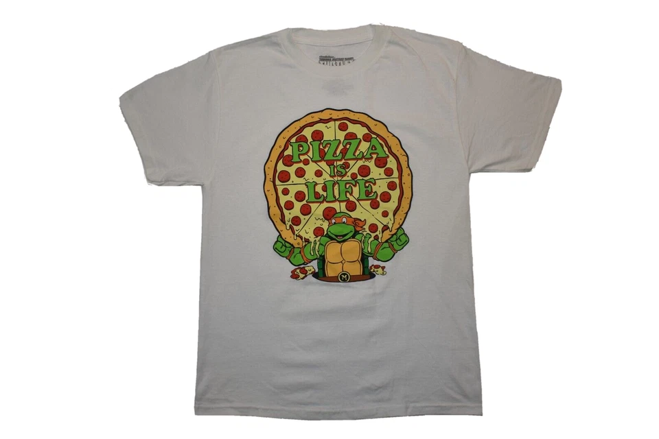 Teenage Mutant Ninja Turtles Youth Boys Pizza Is Life Funny Shirt New L - Image 1 of 4