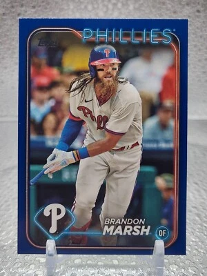 2024 Topps Series 1 Blue Parallel Brandon Marsh #71 - Phillies - Image 1 of 4