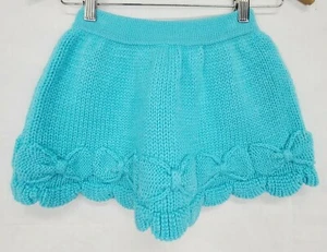 Lemon Loves Lime Knit Sweater Skirt Size 5Y Girls Turquoise Pull-On Bow - Picture 1 of 3