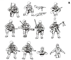 Mütze Maßstab 1/72 Zweiter Weltkrieg American Tank Riders & Crew - enthält 1 Anguss - 8265 - Bild 1 von 3