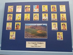 1958 - Los Angeles Dodgers led by Sandy Koufax & Don Drysdale - First Year in LA - Picture 1 of 1
