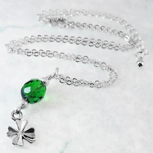 Tesoros recuperados--Elegante collar de trébol de cuatro hojas de San Patricio por SoniaMcD - Imagen 1 de 11