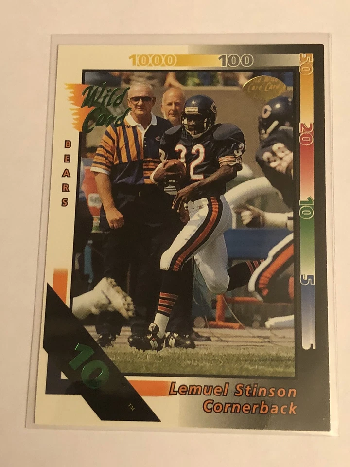Lemuel Stinson Chicago Bears 1992 Wild Card 10 Stripe #426 - Image 1 of 1