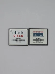 Genuine Cisco 512MB Compact Flash Card 16-3309-01 x2 (Lot Of 2) - Picture 1 of 2