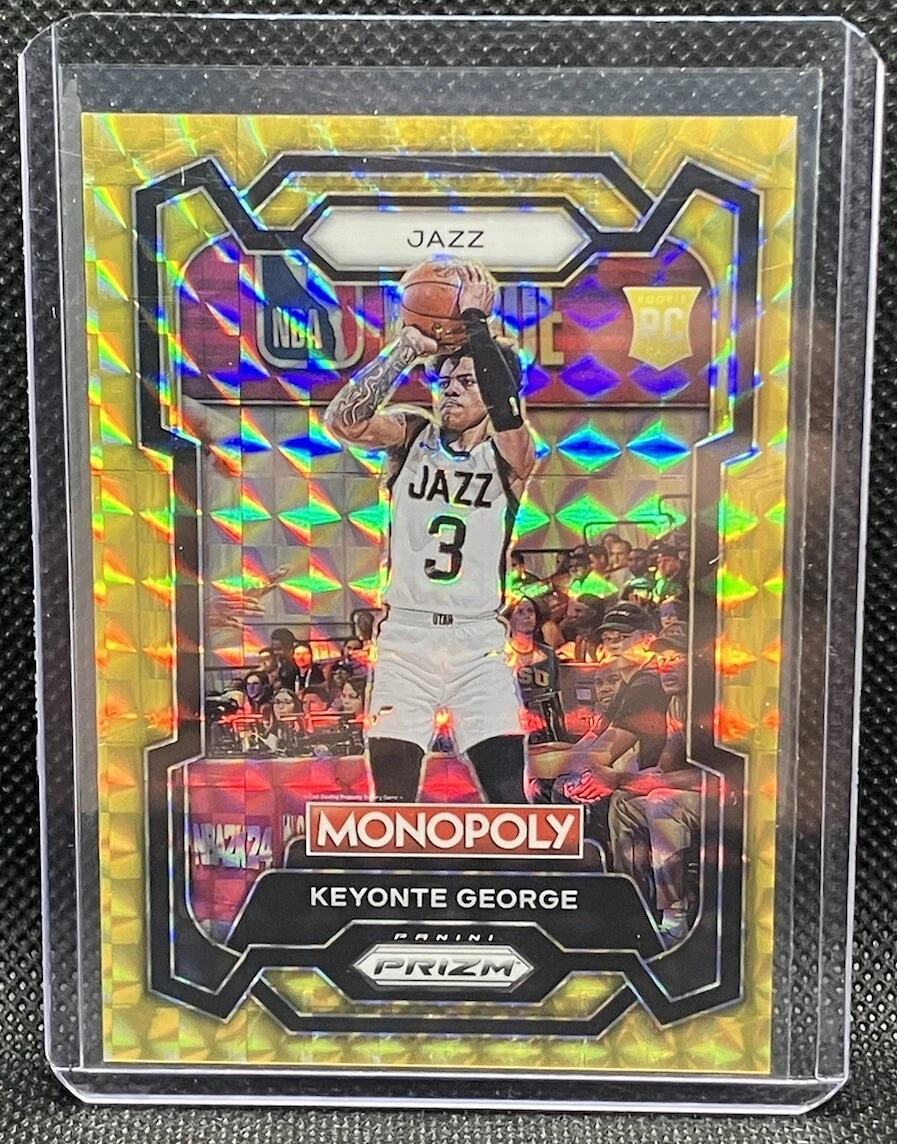 2023-24 Panini Prizm Monopoly Keyonte George Gold Prizm #’d /49 RC Jazz SSP 🔥