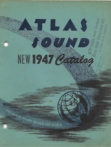 NEW 1947 ATLAS SOUND ILLUSTRATED CATALOGUE BROOKLYN NEW-YORK - Picture 1 of 2