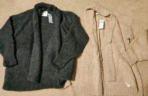 Abercrombie & Fitch Boucle Shawl Collar Open Cardigan Sweater 2 Colors M or L - Picture 1 of 1