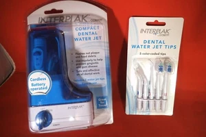 CONAIR Interplak Compact Dental Water Pik Jet w/ 5 Extra Color Water Jet Tips - Picture 1 of 8