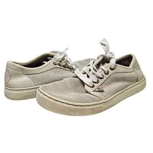Satorisan Heisei Laser Cut Perforated Suede Sneakers Women 39 8 Beige Casual - Picture 1 of 9