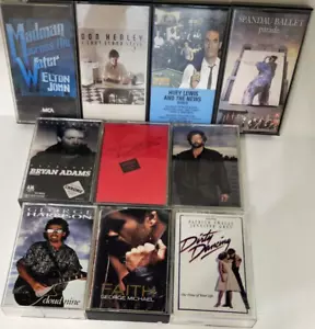 10 Cassette Tapes 1980's Music Clapton Henley Adams Harrison Falco Lewis Michael - Picture 1 of 22