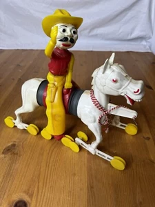 MR. COWBOY VINTAGE SLINKY PULL TOY HORSE RARE - Picture 1 of 10