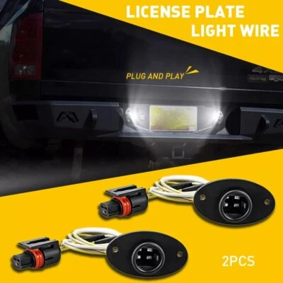 LED License Plate Light W/ Wire Harness Plugs For 94-02 Dodge Ram 1500 2500 3500 - Image 1 of 4