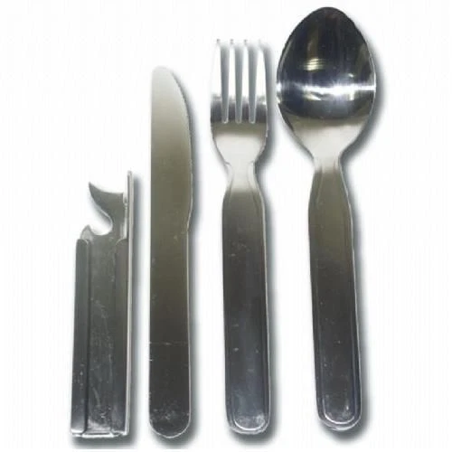 CUCHARA Y ABRIDOR DE LATAS DE HORQUILLA DE CUCHILLO - MILITARES, VIAJES, CUBIERTOS DE FESTIVAL Foto 1 de 1