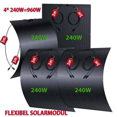 LIONSHEE 960W FLEXIBEL SOLARMODUL SOLARPANEL FÜR BALKONKRAFTWERK WOHNMOBIL CAMPING MODUL