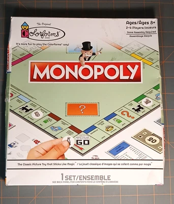 The Original Colorforms Monopoly Assembly Required  1 Set 2-4 Players Ages 8+ - Image 1 of 4
