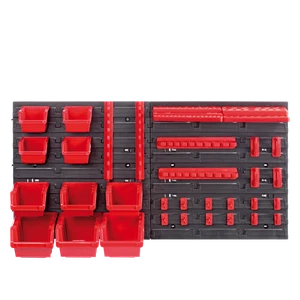 WALL MOUNTED TOOL PEG BOARD 772mm x 390mm  28 ELEMENTS GARAGE STORAGE BINS - Picture 1 of 2