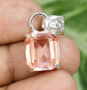 21,60 ct natürlicher Padparadscha Saphir 925 Sterlingsilber Anhänger zertifiziert - Bild 1 von 7