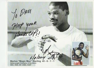MARLON STARLING BOXER AUTHENTIC ORIGINAL 10x8 AUTOGRAPHED PHOTO - Picture 1 of 2