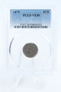 1879-P PCGS VF30 Three (3) Cent Nickel Business Strike 3CN - Picture 1 of 2