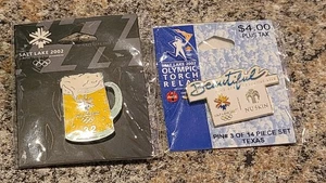 2002 Salt Lake City Olympics, 3.2 Beer Pin Beautiful Nu Skin (2) - Picture 1 of 5