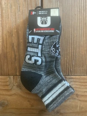 ZAPATO BROOKLYN NETS NBA (3) PARES Juveniles Corte QTR TALLA 4-9.5-GRIS/NEGRO/ Foto 1 de 4