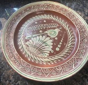 Vintage Mexican Bandera Tlaquepaque 16” plate /1940’ Era - Picture 1 of 24