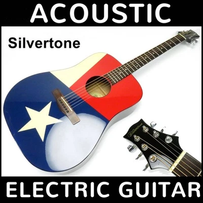 Pastilla de cuerda Silvertone Sd10 Txl limitada al artículo real añadida eléctrica acústica Foto 1 de 4