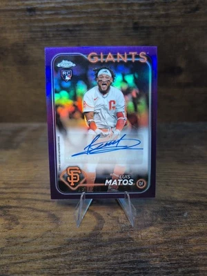 LUIS MATOS 2024 TOPPS CHROME ROOKIE PURPLE REFRACTOR RC AUTO /250 GIANTS  - Image 1 of 3