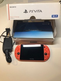 SONY PS Vita PCH-2000 Slim with  Box + Accessory neon orange very nice