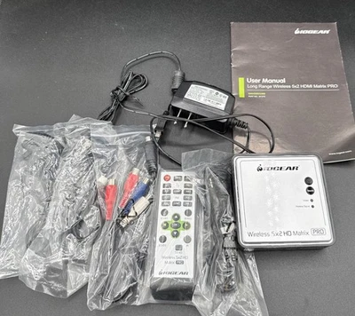 IOGear Wireless 5x2 HD Matrix Pro Receiver, Cable Power Supply, Remote - Image 1 of 4