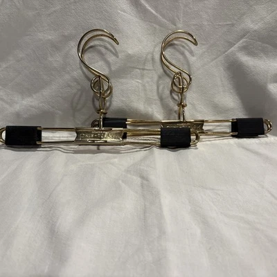 Perchas para pantalones/falda doradas y negras Pres-To-Lok de colección raras Foto 1 de 4