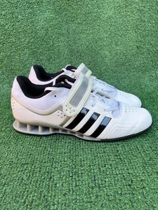 Adidas AdiPower Zapatos de Levantamiento de Pesas para Hombres EE. UU. Talla 10.5 Blanco Negro Cuero M25733 - Imagen 1 de 18