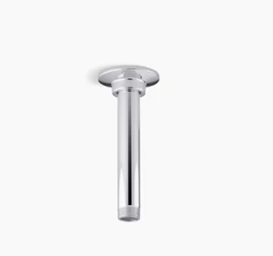 Kohler K-7394-SN 6" Ceiling-Mount Single-Function Rainhead Arm and Flange - Picture 1 of 4