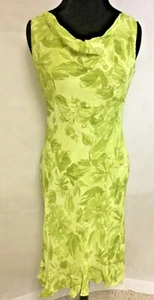 Donna Ricco New York Damen Etui Viskose grün gefüttert Bleistift Blumen Kleid Gr. 8 - Bild 1 von 6