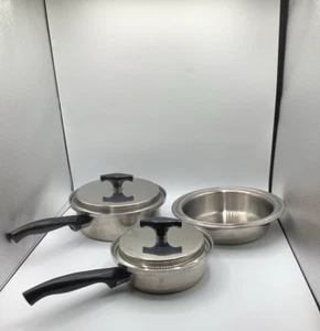 Vintage Kitchen Craft Multi-Core Edelstahl Pfannen Menge 3 8,5", 7", 9" - Bild 1 von 6