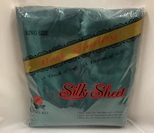 Cadmium Green King Size Satiny - Silky Sheet Set - Picture 1 of 4