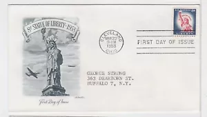 TurtlesTradingPost -Statue of Liberty 8 Cent #1041- 1958 FDC- Artmaster Cachet - Picture 1 of 1