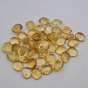 Natural Citrine Oval Cabochon Loose Gemstone Lot 33 Pcs 9*11 MM 102 CT - Picture 1 of 3