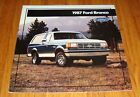 Original 1987 Ford Bronco Sales Brochure Custom XLT Eddie Bauer