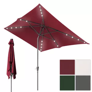 Sonnenschirm Rechteckig Terrassen Pendelschirm Ø1.4x2.1m/2x3m mit LED - Bild 1 von 13